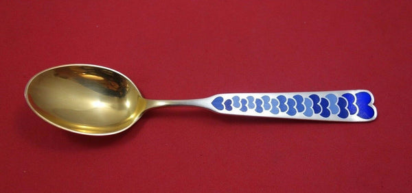 Christmas Theme by Michelsen Sterling Silver Teaspoon 1944 Julen Enameled 6 1/4"