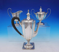 Crichton Brothers English Sterling Silver Demitasse Coffee Set 3pc (#3735)