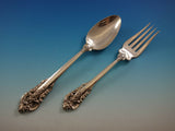 Grande Baroque by Wallace Sterling Silver Flatware Set 12 Dinner Size + Tea Set