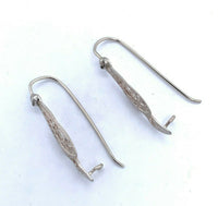 10k Filigree White Gold Earrings with 14k Wires (#J5138)