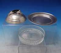 Peapod by Carl Poul Petersen Sterling Silver Butter Dish Round Glass Liner #7299