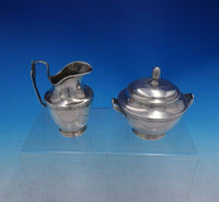 Medallion by Newell Harding and Co Coin Silver Sugar and Creamer Set 2pc (#4017)