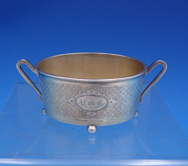 Wendt ? Silver Salt Cellar Master Oval GW Stamped English Sterling #398 (#6939)