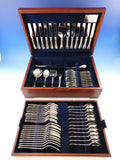 Reed & Ribbon by Carrs Sterling Silver Flatware Set 12 Service 67 pcs Dinner New