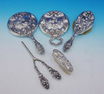 Love's Dream by Unger Sterling Silver Dresser Set 5pc Figural Cherub (#3567)