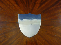 Victorian English Silver Gallery Tray with Wood Base and Pierced Border (#4245)