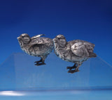 Buccellati Italian Sterling Silver Figurine Bird / Chick Pair 2 ozt. TW (#5073)