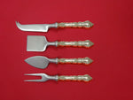 Meadow Rose by Wallace Sterling Silver Cheese Serving Set 4 Piece HHWS  Custom