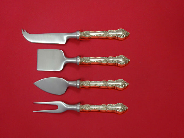 Meadow Rose by Wallace Sterling Silver Cheese Serving Set 4 Piece HHWS  Custom