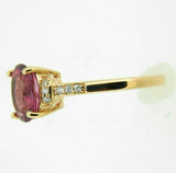 14k Rose Gold Genuine Natural Rubellite Tourmaline Ring (#J5114)