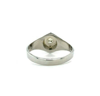 18k Art Deco .19ct Genuine Natural Diamond Men's Ring (#J5494)