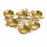 Pomegranate by Michael Aram Stainless Steel Goldtone 6 Compartment Plate - New