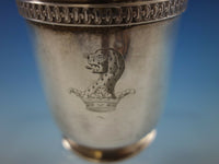 Whiting Sterling Silver Baby Child's Cup Mug Gadroon Border Beaded GW #58