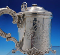 John Evans English Sterling Silver Mustard Pot w/Lid and Handle c.1846 (#3869)