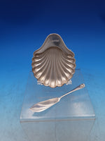 English Sterling Silver Pate Butter Set Shell Dishes 4-pc set in Box (#7429)