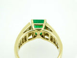 14K Gold 1 1/4ct Genuine Natural Emerald Ring with 3/4ct Diamonds (#J2646)