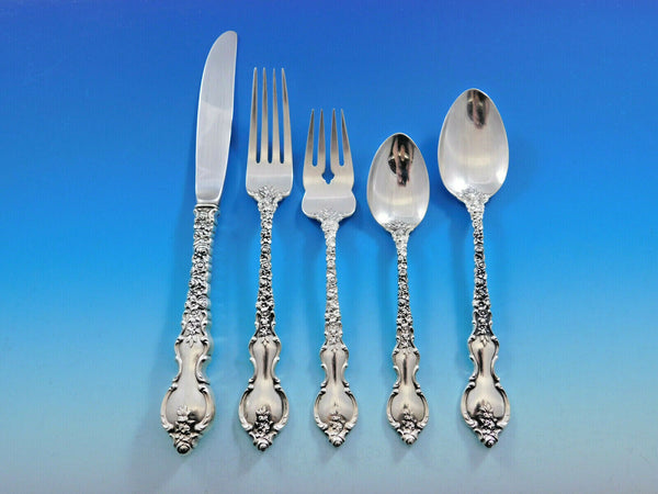 Du Barry by International Sterling Silver Flatware Service For 12 Set 60 Pieces