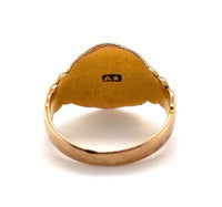 10k Yellow Gold Child's Signet Ring with Flowers (#J5690)