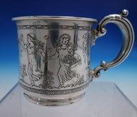 Reed and Barton Sterling Silver Baby Cup Acid Etched Young Girls #1046 (#4810)