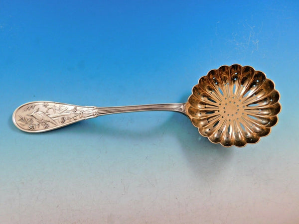 Japanese by Tiffany and Co. Sterling Silver Pea Spoon Gold-washed 8 1/2" Bird