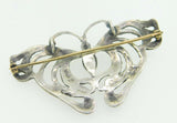 Hand Wrought Sterling Silver Butterfly Pin w/ Genuine Natural Chrysoprase #J4066