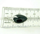 14k White Gold Pear Genuine Natural Cabachon Onyx Pendant with Diamonds (#J611)