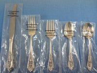 Rose Point by Wallace Sterling Silver Flatware Set Service 32 Pieces Brand New