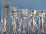 Rose Point by Wallace Sterling Silver Flatware Set Service 32 Pieces Brand New