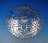 Glass Trivet Plate with Sterling Silver Overlay 9 7/8" in Diameter (#6815-2)