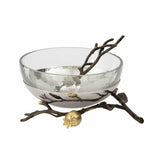 Pomegranate by Michael Aram Stainless Steel, Brass, Glass Bowl with Spoon - New
