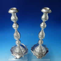 Rose by Unknown Sterling Silver Candlestick Pair 12 1/2" Vintage (#6148)