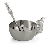 Bunny by Michael Aram Stainless Steel and Silverplate Cup with Spoon - New