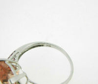 14k Gold Huge 10 Carat Genuine Natural Morganite and Pink Sapphire Ring (#J5051)