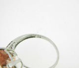 14k Gold Huge 10 Carat Genuine Natural Morganite and Pink Sapphire Ring (#J5051)