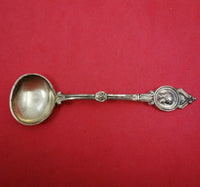 Medallion by Schulz and Fischer Coin Silver Salt Spoon Master 3 1/2"