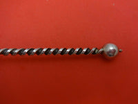 Ball Twist by Towle Sterling Silver Sugar Spoon Gold Washed Frosted BC 6 1/8"