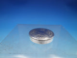 Elgin Mfg Silverplate Compact for Chatelaine Round #270959 Engraved Leaf (#6582)