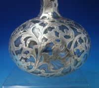 Gorham Glass Decanter with Sterling Silver Overlay Floral #S1127 11 1/2"(#5941)