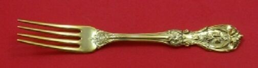 Francis I Vermeil By Reed and Barton New Script Sterling Regular Fork 7 1/4"