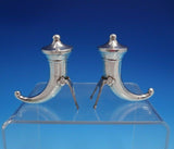 Swedish Sterling Silver Salt and Pepper Shaker Pair Viking Horn Shape (#4766)