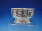 William Kerr Sterling Silver Child's Set 2pc Acid Etched w/ Nursery Rhymes #5248
