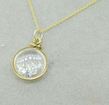 Vintage Shaker Locket 12K Gold Filled Natural Gemstones Pendant