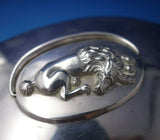 Swedish Sterling Silver Tea Caddy Leaf Border Footed Lion Paws with Key (#5523)