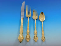 Golden Countess by International Goldware Flatware Set for 12 Service 55 Pc Gold