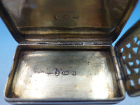 Joseph Willmore English Georgian Sterling Silver Vinaigrette Birmingham (#6740)