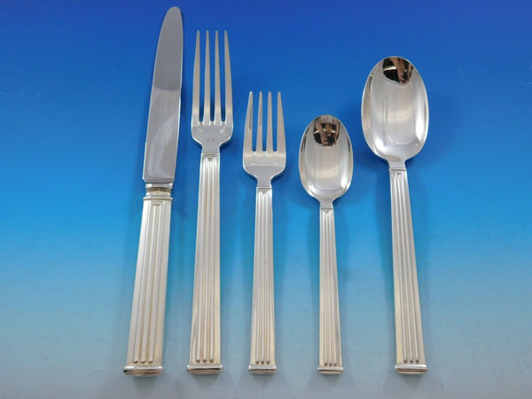 Triade by Christofle France Silverplated Flatware Set for 12 Service 61 pieces