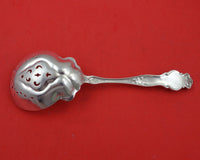 Irian by Wallace Sterling Silver Ice Spoon Pierced with Stars Fleur De Lis 9"