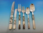 Scroll by Georg Jensen Danish Sterling Silver Flatware Set Service 54 Pieces