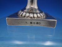 English Sterling Silver Water Goblet Square Base GW Worn Marks London (#6670)