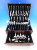 Contrast by Lunt Sterling Silver Flatware Set Service 78 Pcs Mid-Century Modern